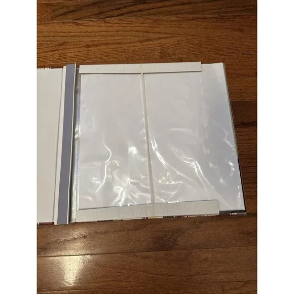 Colorbok 12x12 Scrapbook 10 Pages Striped Postbound Blue Green Burgundy New - Picture 3 of 6